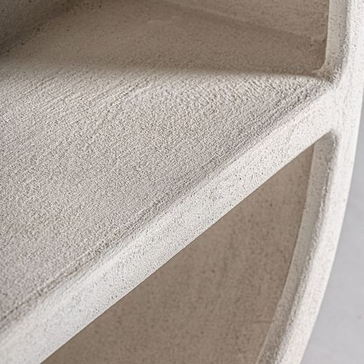 Mangoholzregal in Off-White, 100 x 22 x 100 cm | Arnsberg