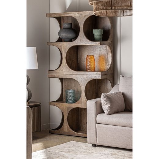 Mango wood shelf in brown, 90 x 40 x 90 cm | Takala
