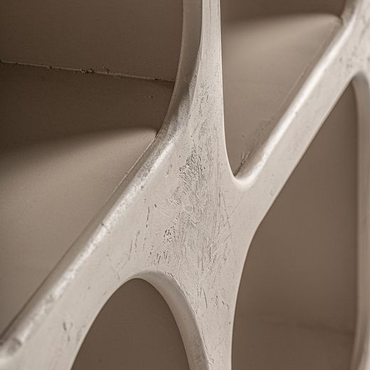 Ράφι από ξύλο μάνγκο σε ανοιχτό καφέ, 80 x 35 x 80 cm | Κότκα