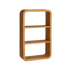 Paulownia wood shelving unit in natural, 49 x 18 x 82 cm | Skagen