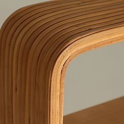 Paulownia wood shelving unit in natural, 49 x 18 x 82 cm | Skagen