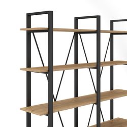Houten plank in zwart en naturel, 150 x 34,5 x 180 cm | herleven