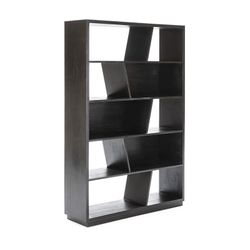 Black Wood Shelf, 120x34x180 cm