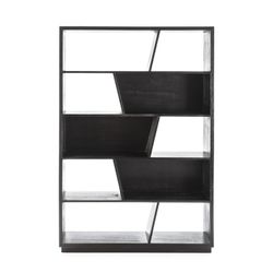 Black Wood Shelf, 120x34x180 cm