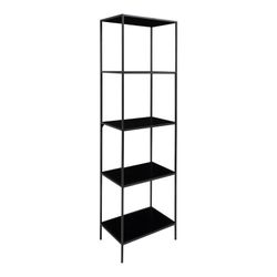 Black wood and steel shelving unit, 51 x 36 x 170 cm | Vita