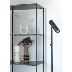 Black wood and steel shelving unit, 51 x 36 x 170 cm | Vita