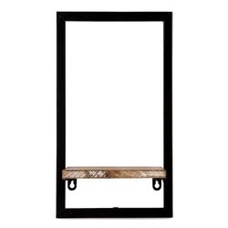 Etagère en métal et bois, 20x23x25 cm