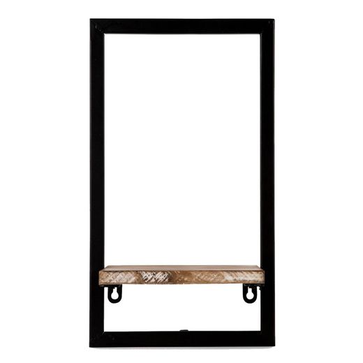 Etagère en métal et bois, 20x23x25 cm