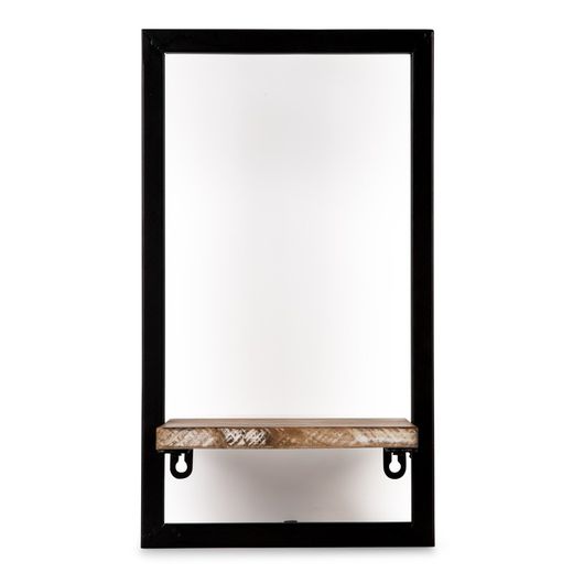 Etagère en métal et bois, 20x23x25 cm