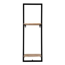 Estante de metal y madera, 25x23x75 cm