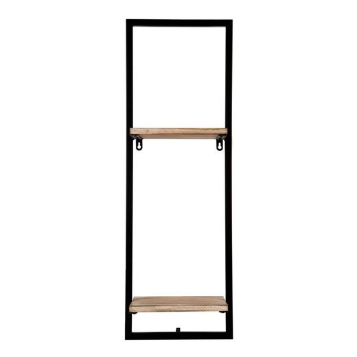 Estante de metal y madera, 25x23x75 cm