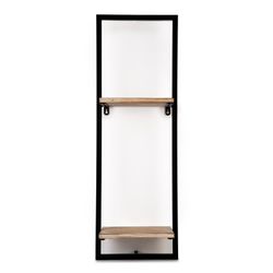 Estante de metal y madera, 25x23x75 cm