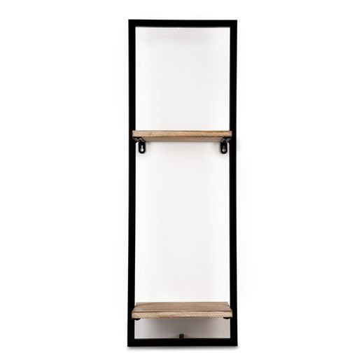 Estante de metal y madera, 25x23x75 cm