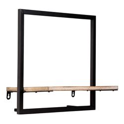 Estante de metal y madera, 35x23x35 cm