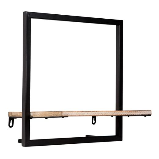 Estante de metal y madera, 35x23x35 cm