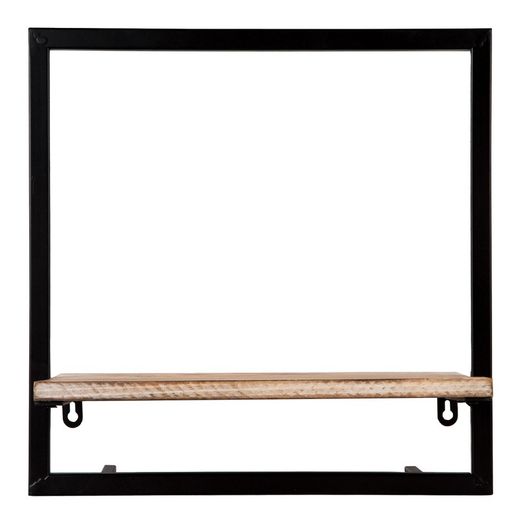 Estante de metal y madera, 35x23x35 cm