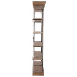 Ράφι από μέταλλο και ξύλο 6 ράφια, 148x39x214 εκ