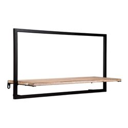 Metal and wood shelf, 65x23x35 cm