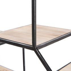 Estantería de metal y madera, 90x23x90 cm