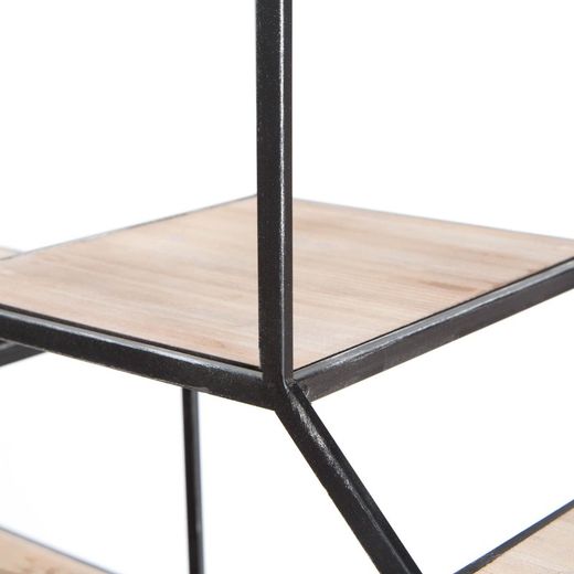 Estantería de metal y madera, 90x23x90 cm