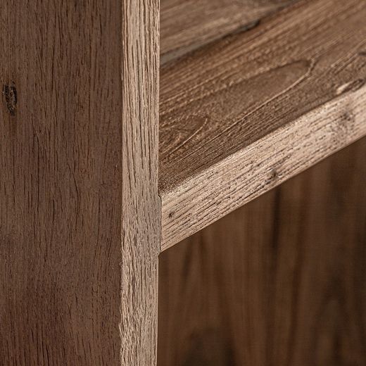 Recycled teak shelving in natural, 100 x 40 x 150 cm | Lux