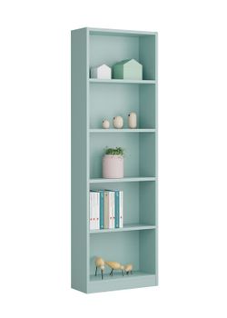 Aquamarine wooden shelf, 52x25x180 cm | I-JOY