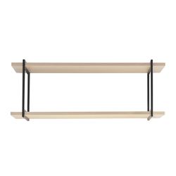 Lot de 2 panneaux acoustiques en naturel clair, hauteur 120 cm et 1 étagère L | son acoustique