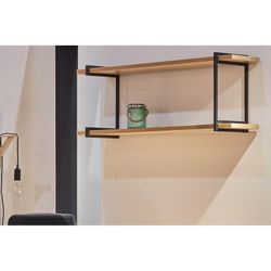 Lot de 2 panneaux acoustiques en naturel clair, hauteur 120 cm et 1 étagère L | son acoustique
