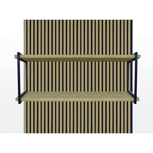 Set van 2 natuurlijke akoestische panelen van 120 cm hoog en 1 plank L | akoestisch geluid