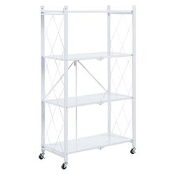 Prateleira dobrável em aço branco, 71,5 x 36 x 122,5 cm | Kim