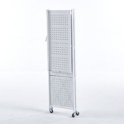 Prateleira dobrável em aço branco, 71,5 x 36 x 122,5 cm | Kim