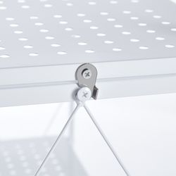 White steel folding shelf, 71.5 x 36 x 122.5 cm | Kim