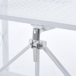 White steel folding shelf, 71.5 x 36 x 122.5 cm | Kim