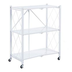 White steel folding shelf, 71.5 x 36 x 84 cm | Kim