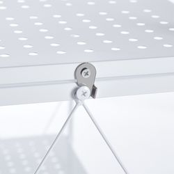 White steel folding shelf, 71.5 x 36 x 84 cm | Kim