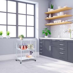 White steel folding shelf, 71.5 x 36 x 84 cm | Kim