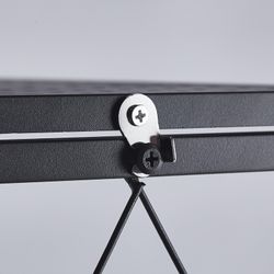 Πτυσσόμενο μαύρο ράφι από χάλυβα, 71,5 x 36 x 122,5 cm | Κιμ