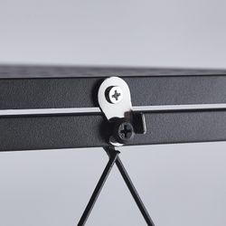 Folding black steel shelf, 71.5 x 36 x 84 cm | Kim