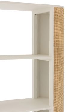 Complete ronde woonkamer in wit hout en natuurlijk rotan | molly