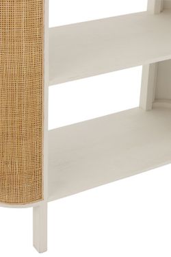 Complete ronde woonkamer in wit hout en natuurlijk rotan | molly