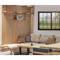 Lot de 2 panneaux acoustiques naturels hauteur 120 cm et 2 étagères | son acoustique