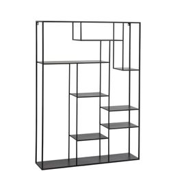 Black Metal Uneven Tables Shelf