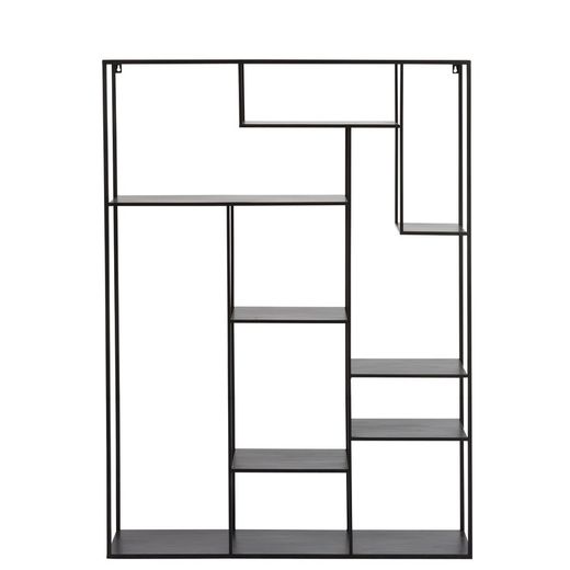 Tablette de table inégale en métal noir