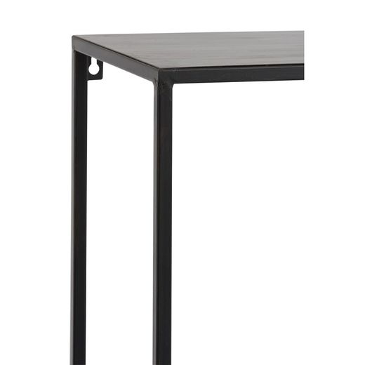 Tablette de table inégale en métal noir