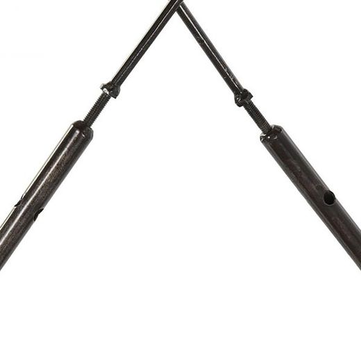 Shelf/Coat Rack in Mango Wood and Natural/Black Metal, 130x47x205cm