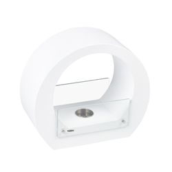 Stufa a bioetanolo in acciaio e vetro bianca, 40 x 18,2 x 35 cm | Vesuvio