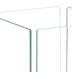 Bio-ethanolkachel van staal en glas in zilver, 25 x 25 x 65 cm | Kilimanjaro