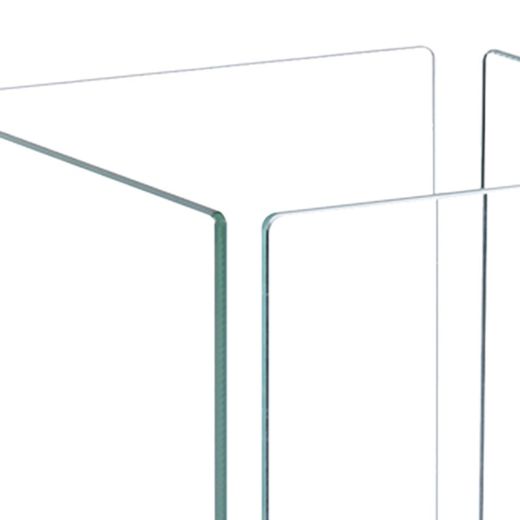 Bio-ethanolkachel van staal en glas in zilver, 25 x 25 x 65 cm | Kilimanjaro