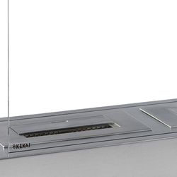 Stufa a bioetanolo in acciaio e vetro color argento, 76 x 23 x 0,5 cm | Santorini