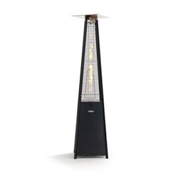 Stufa a gas da esterno in acciaio nero, 52 x 52 x 227 cm | Basilico